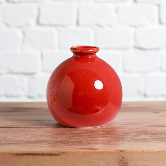 Vase en Céramique - ZenHydroVase™ - Rouge
